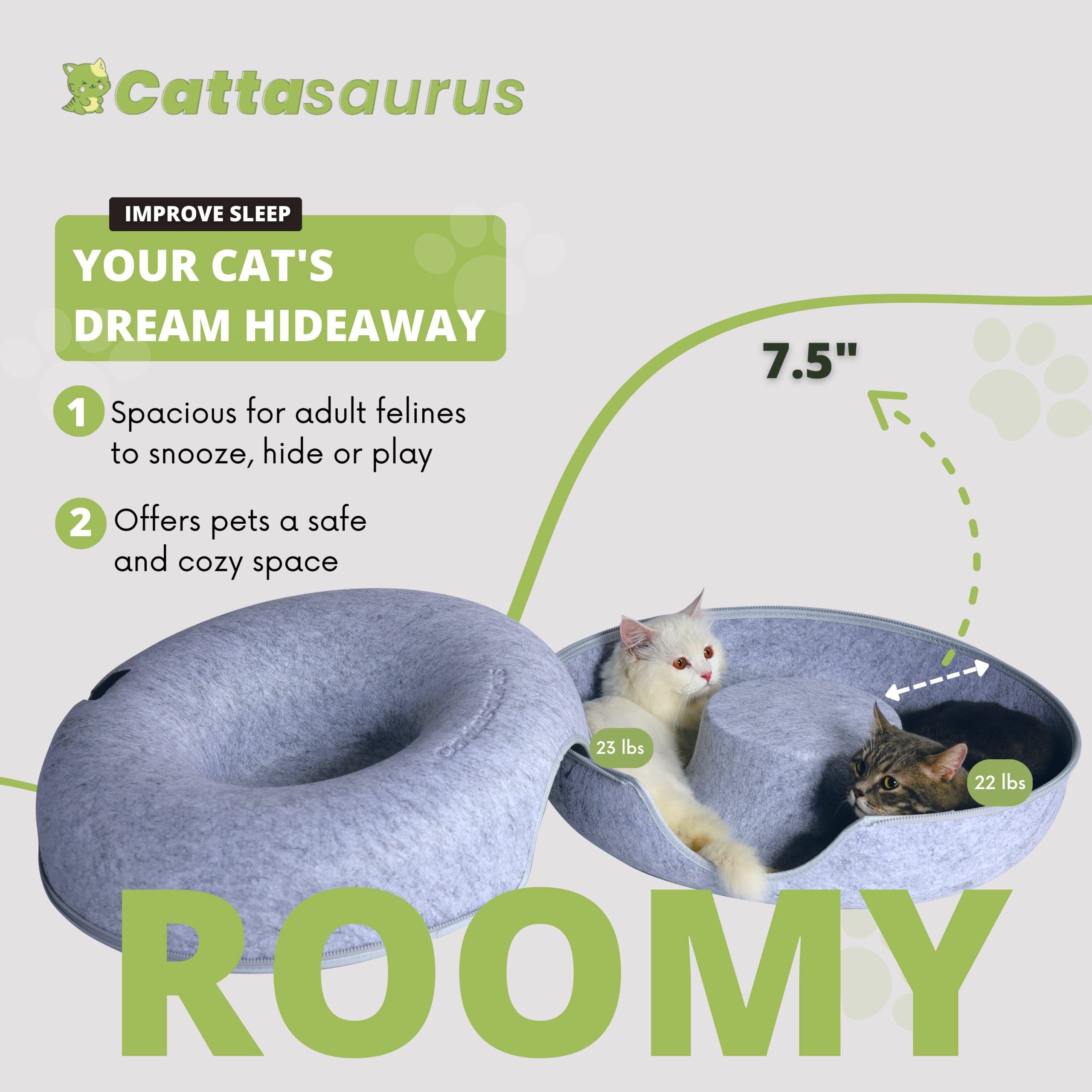 Cattasaurus Peekaboo-couleur-gris-sombre: teinte neutre et élégante pour tout intérieur.