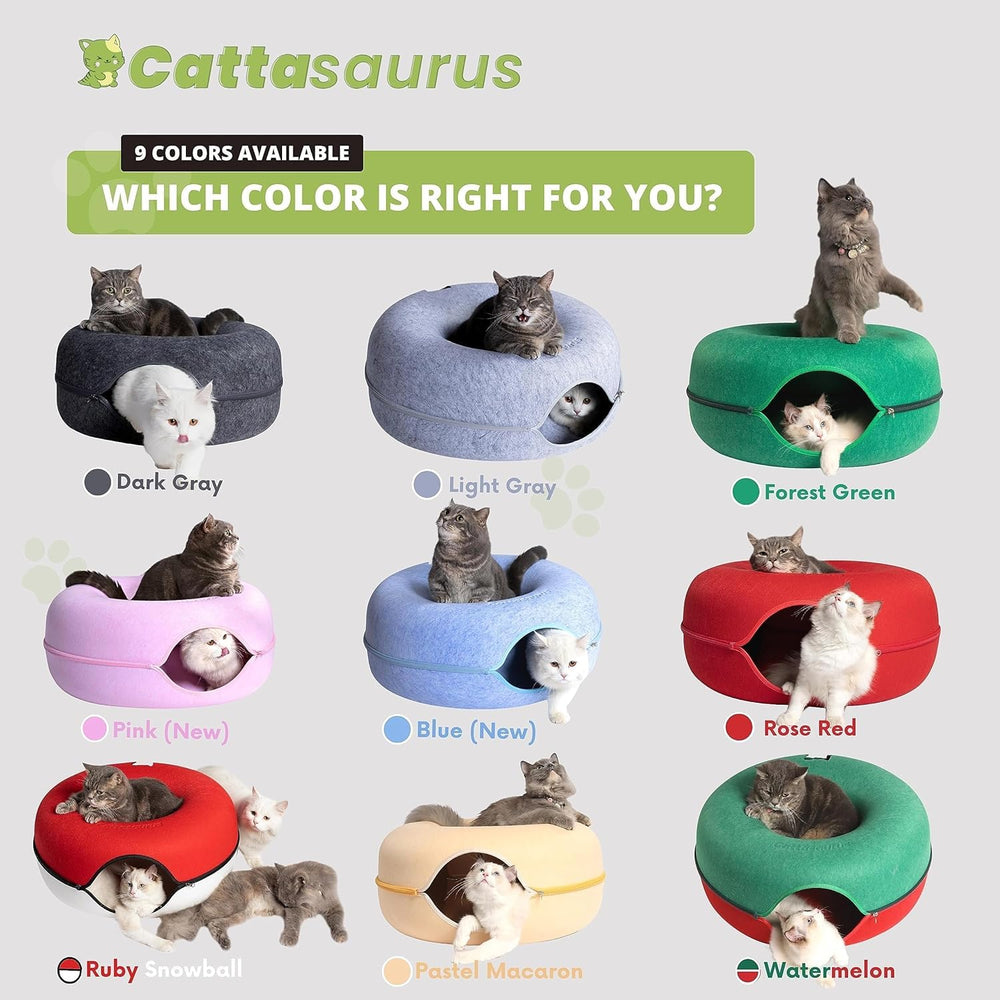 Cattasaurus Peekaboo-couleur-rose: touche douce et ludique pour animaux et propriétaires.
