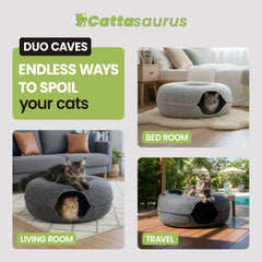 Cattasaurus Peekaboo: tunnel-interactif et cave, jeux et repos réunis.