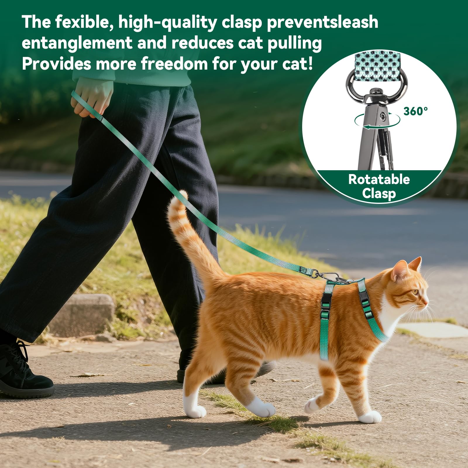 Harnais Cattooll avec boucle rapide ABS pour enfiler rapidement.