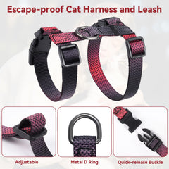 Cattooll harnais-chat fermeture rapide ABS pour mise en place rapide.