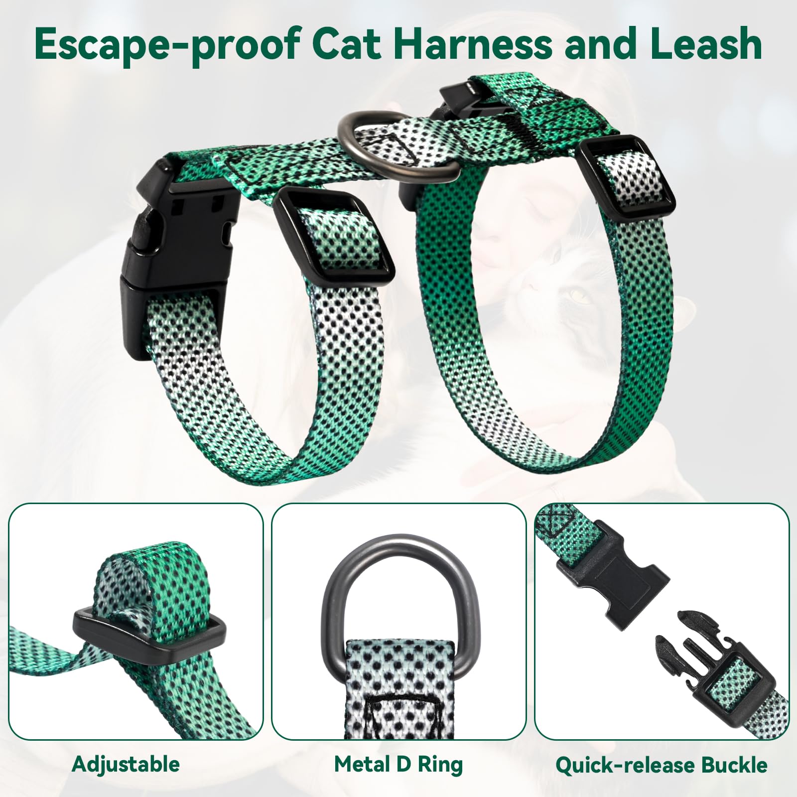 Laisse Cattooll 3-en-1, pratique et polyvalente pour promenades.