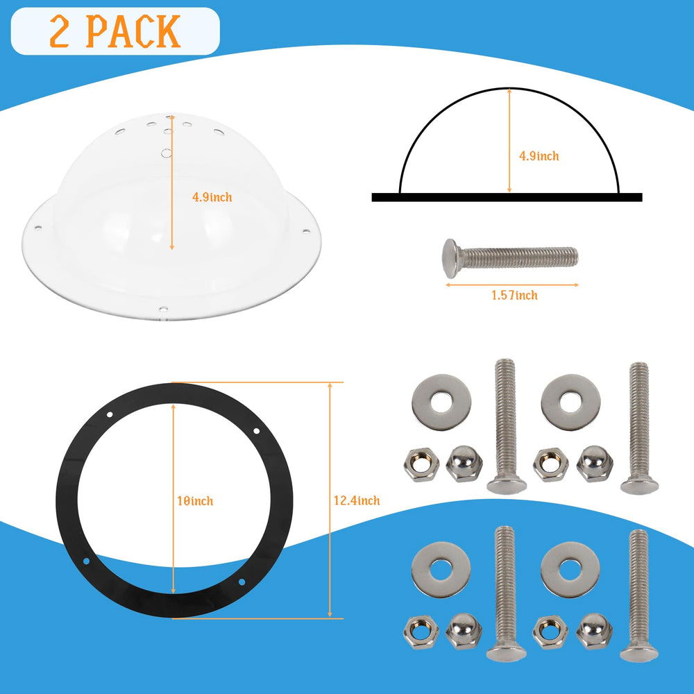 CAWUWE dôme transparent ventilation accrue pour chiens et chats en extérieur