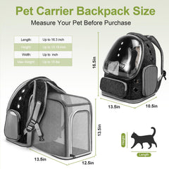Cawypety sac à dos chat avec fermeture verrouillable, sécurité renforcée en déplacement.