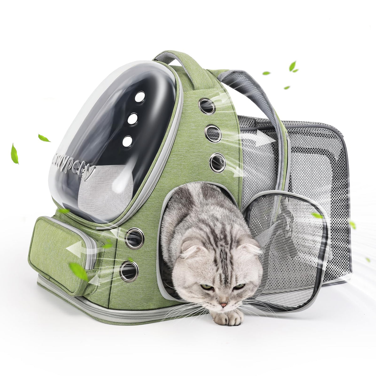 Cawypety sac-chat extensible avec fenêtre-bulle pour une vue captivante.