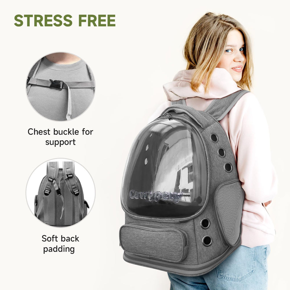 Cawypety sac-dos-chat protection anti-griffes et coque résistante.