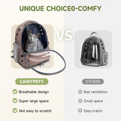Cawypety sac dos chat design carré ample offrant espace pour bouger
