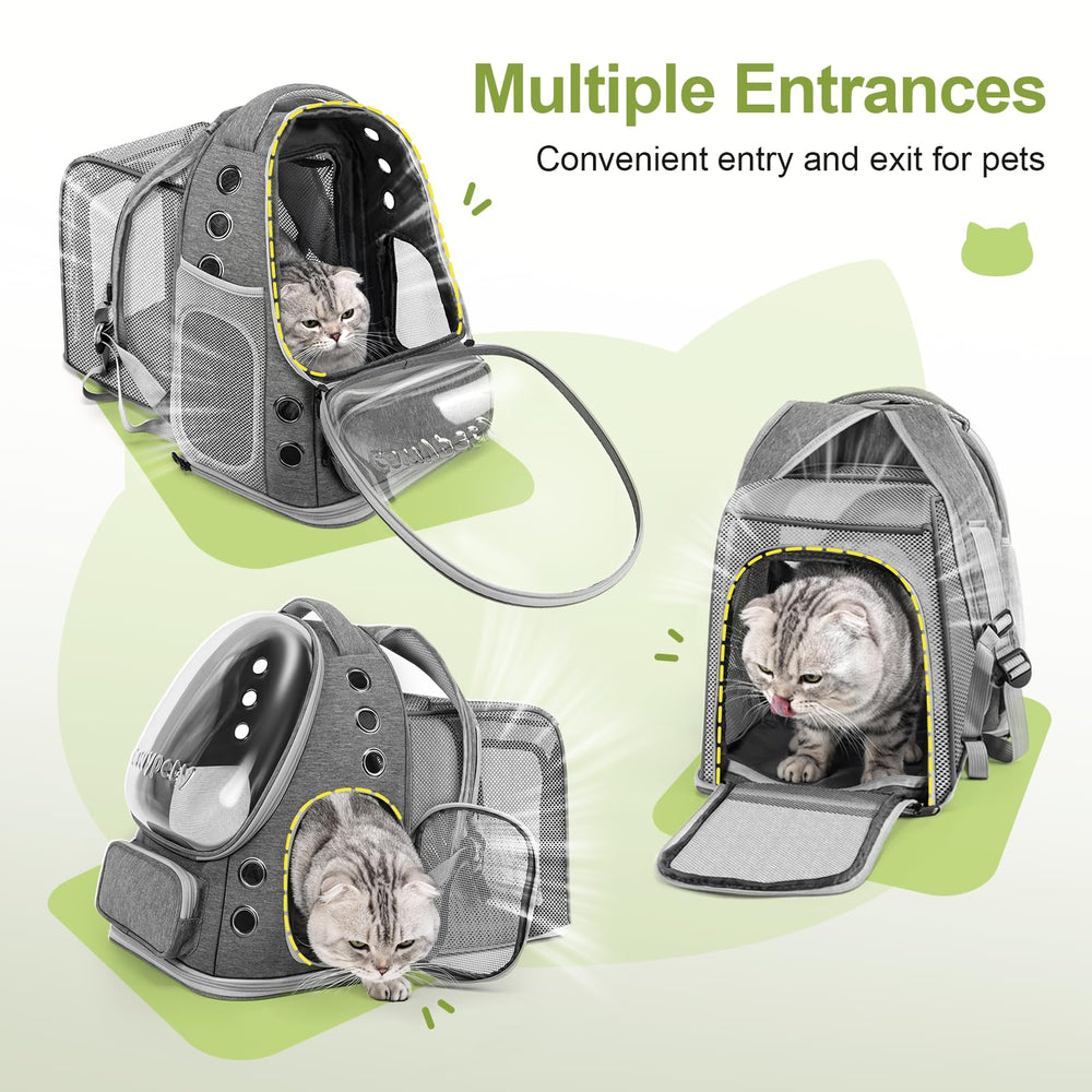 Cawypety sac dos chat fermeture securisee – sécurité renforcée pendant les voyages.