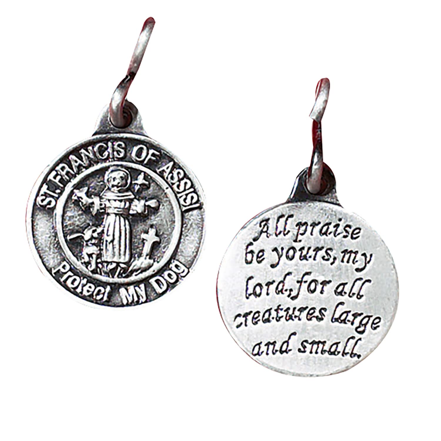 Médaille CBC Group Sacred Traditions Saint François pour chien prête à être attachée au collier