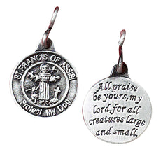 Médaille CBC Group Sacred Traditions Saint François pour chien prête à être attachée au collier
