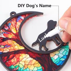 CCiaga Labrador mémorial attrape-soleil bois et acrylique — fabrication artisanale et qualité
