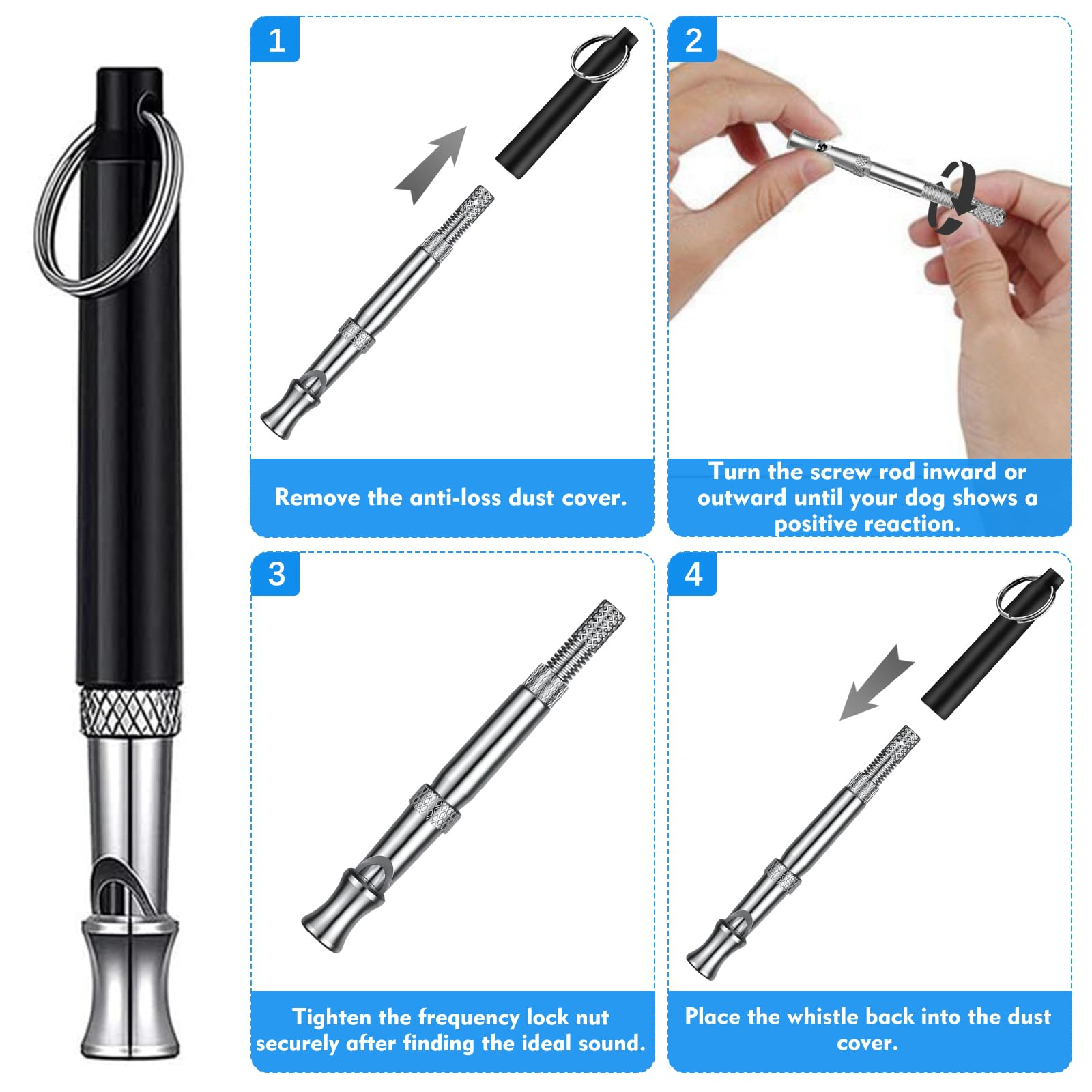 Sifflet CdbC en acier inoxydable 304, durable et résistant à la rouille.