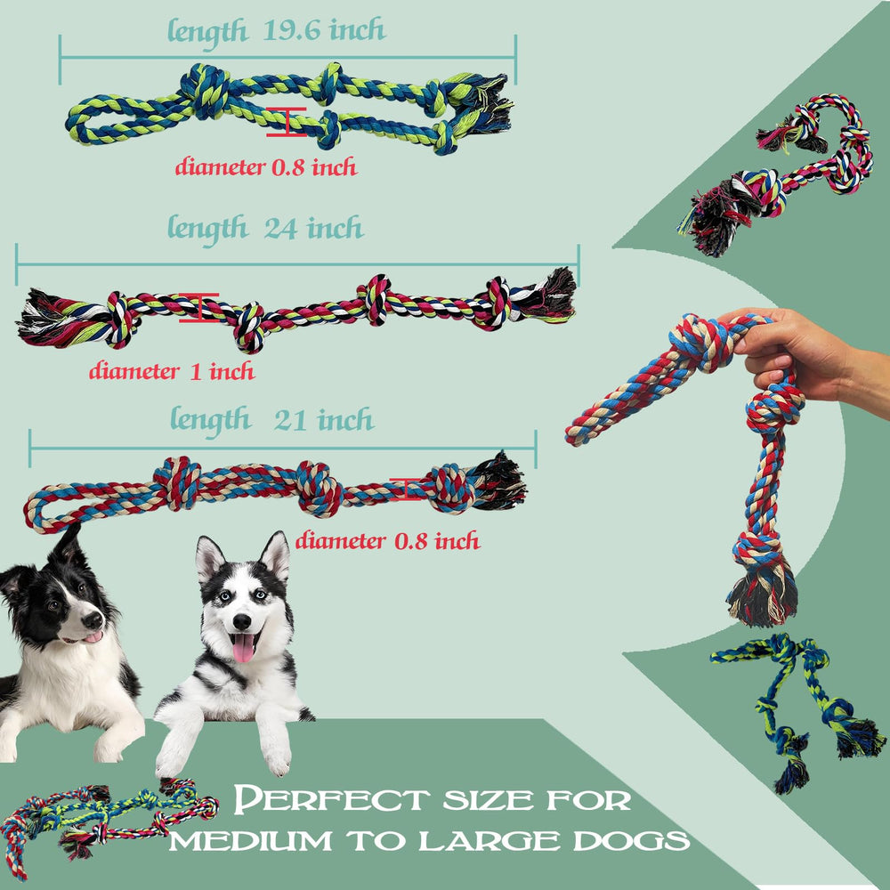 Cdyzqikm corde chien 20 pouces 5 noeuds, variant les séances