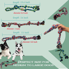 Cdyzqikm corde chien 20 pouces 5 noeuds, variant les séances
