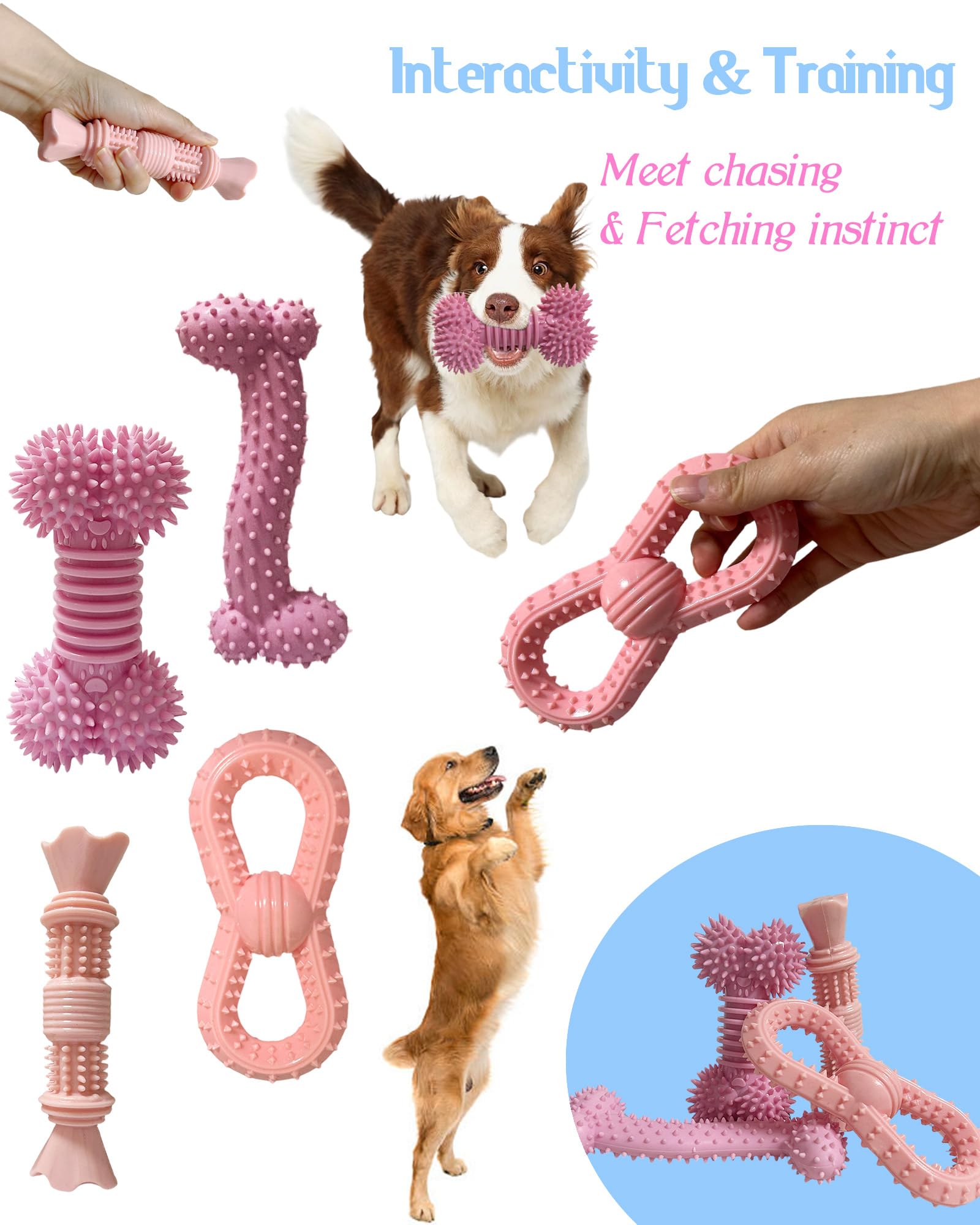 Cdyzqikm jouet de mastication pour chien moyen à grand.