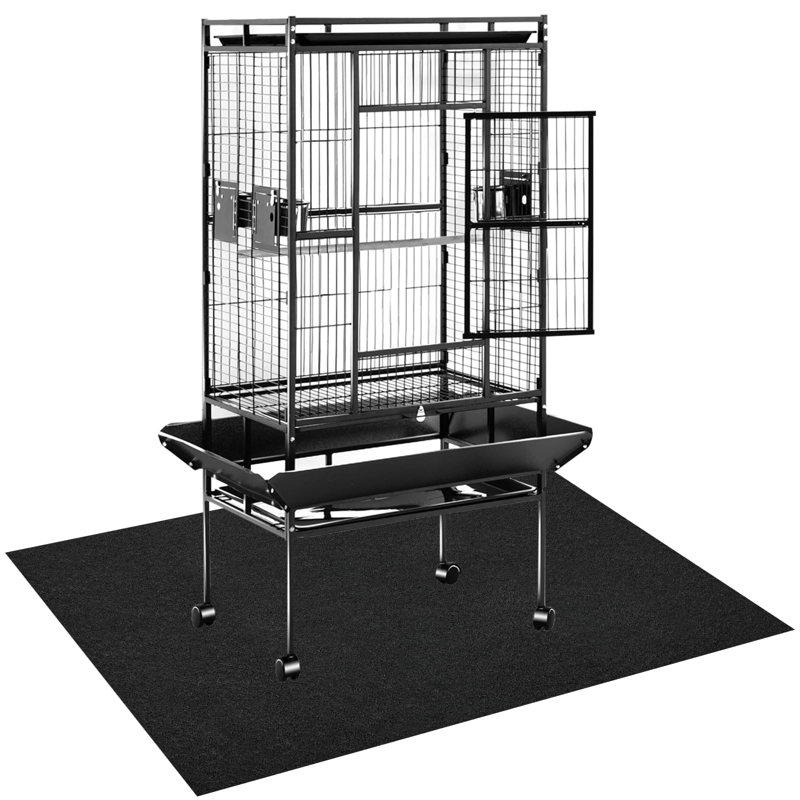 CebraBounze tapis-cage-oiseau-grande: absorption rapide et protection du sol.