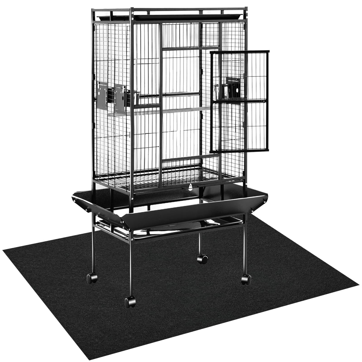 CebraBounze tapis-cage-oiseau-grande: absorption rapide et protection du sol.