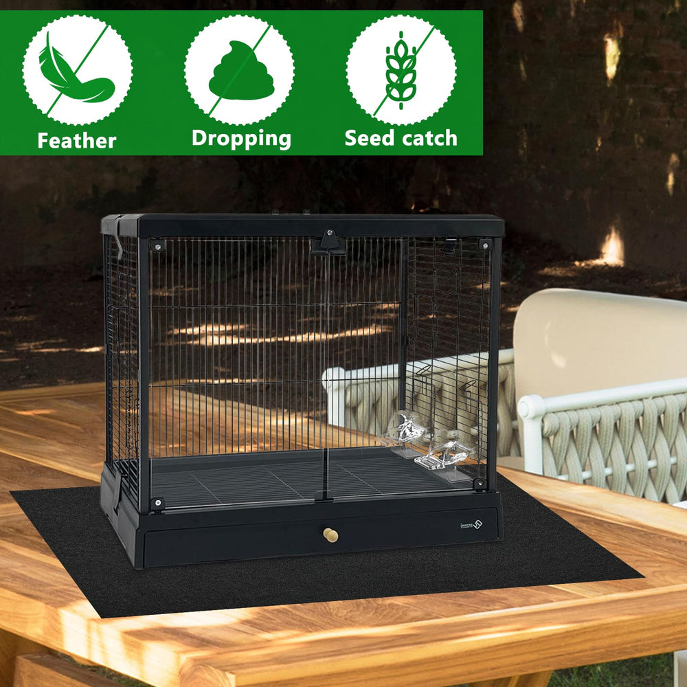 CebraBounze tapis-cage-oiseau-grande: protège sols et réduit le bruit.