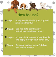 Paws and Claws: application sur le pelage pour une protection naturelle et douce.