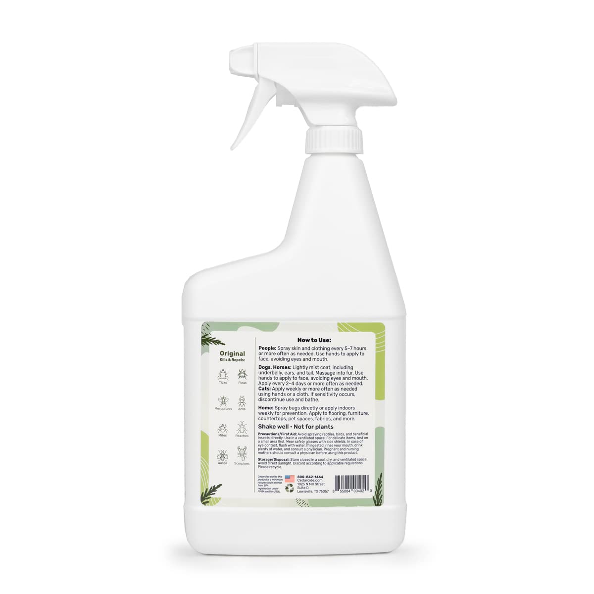 Utilisation sur peau et pelage pour repousser naturellement les nuisibles.