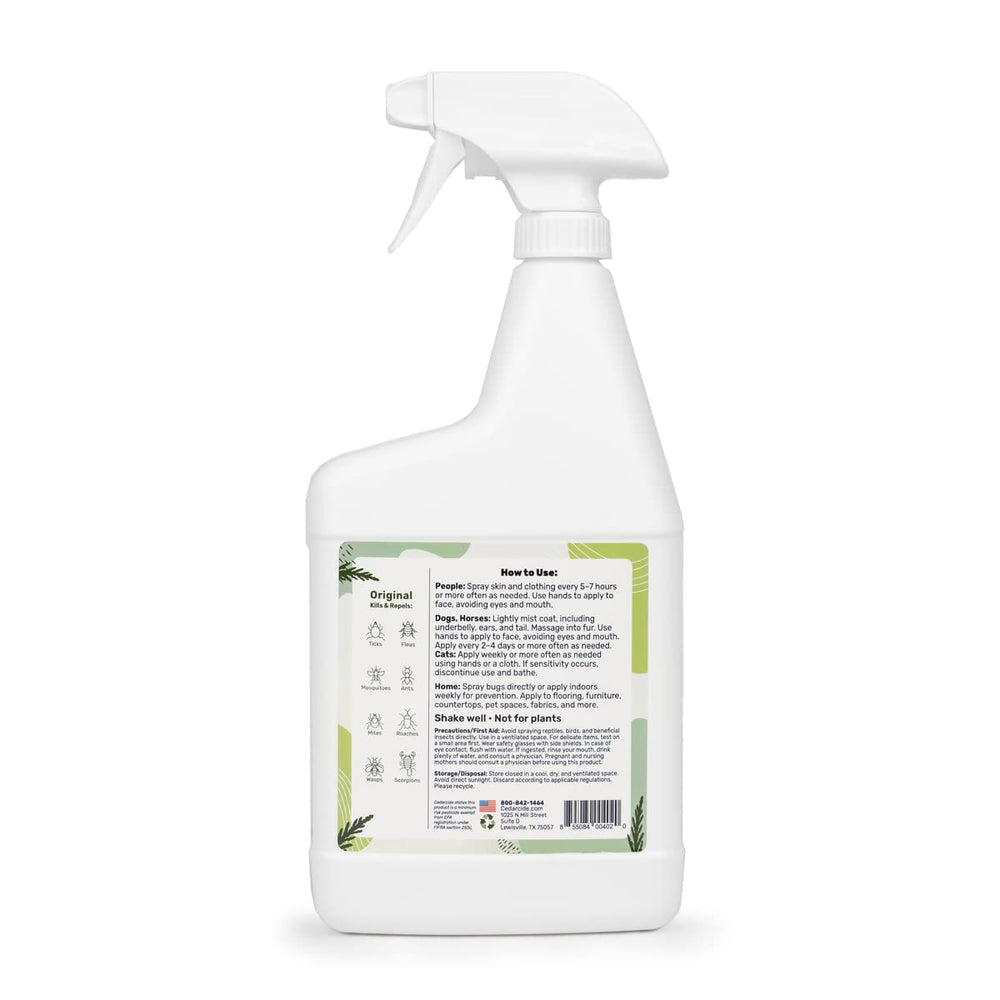 Utilisation sur peau et pelage pour repousser naturellement les nuisibles.