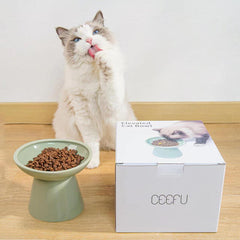 CEEFU bol chat céramique élevé, détail lèvre intérieure minimise les déversements.