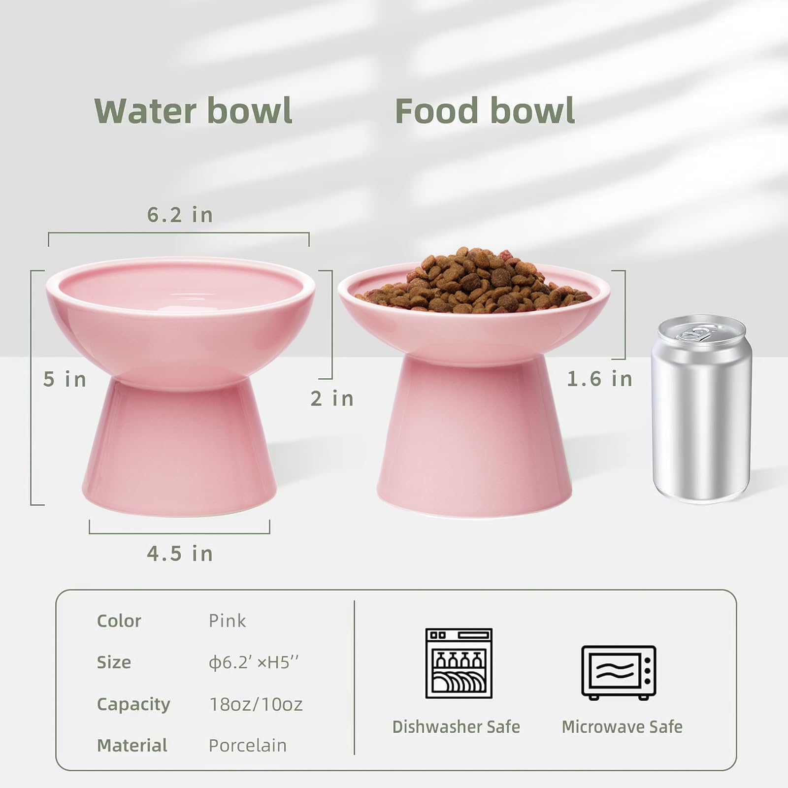 CEEFU bol nourriture rose relevé — réduit la fatigue des moustaches.