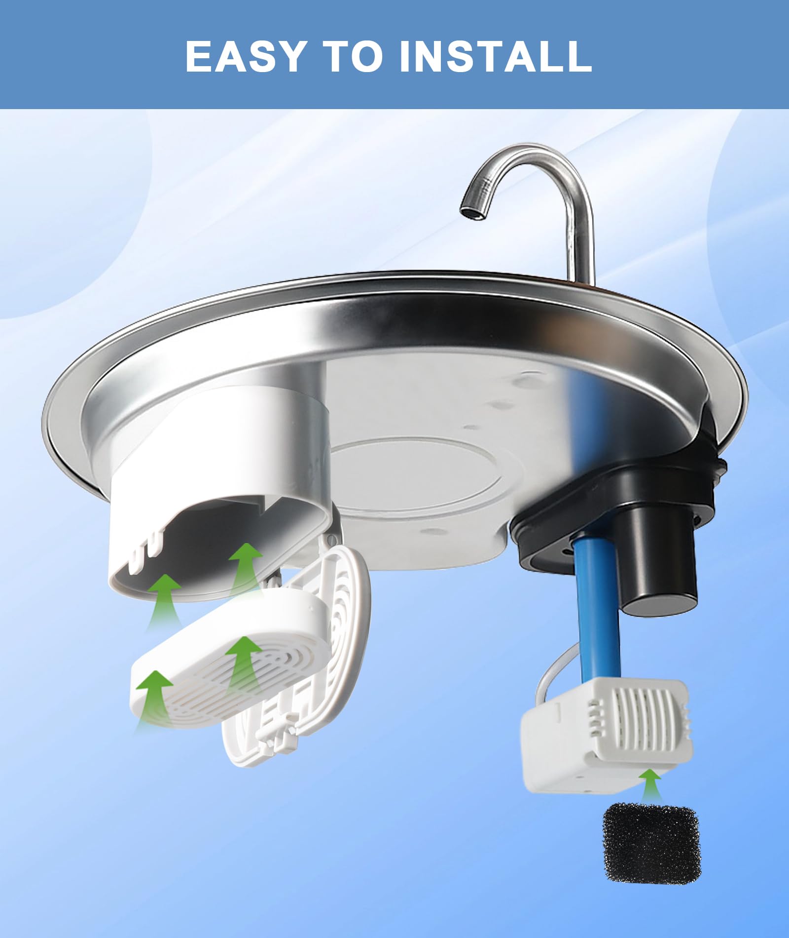 CEESC pack d'éponges 6 pièces, filtration et nettoyage facilités.