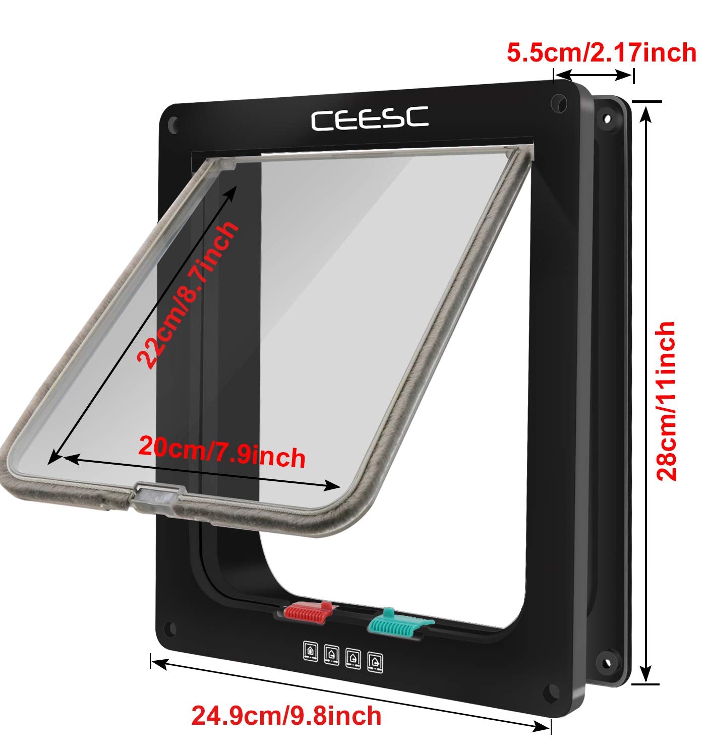 Installation rapide CEESC porte chat sur porte, mur ou meuble.