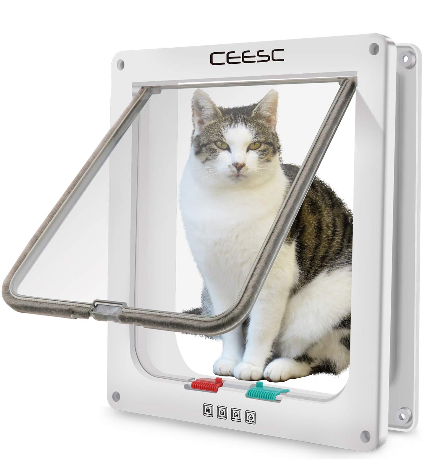Porte CEESC Extra Large pour chat avec ouverture extérieure pratique et dimensions adaptées.