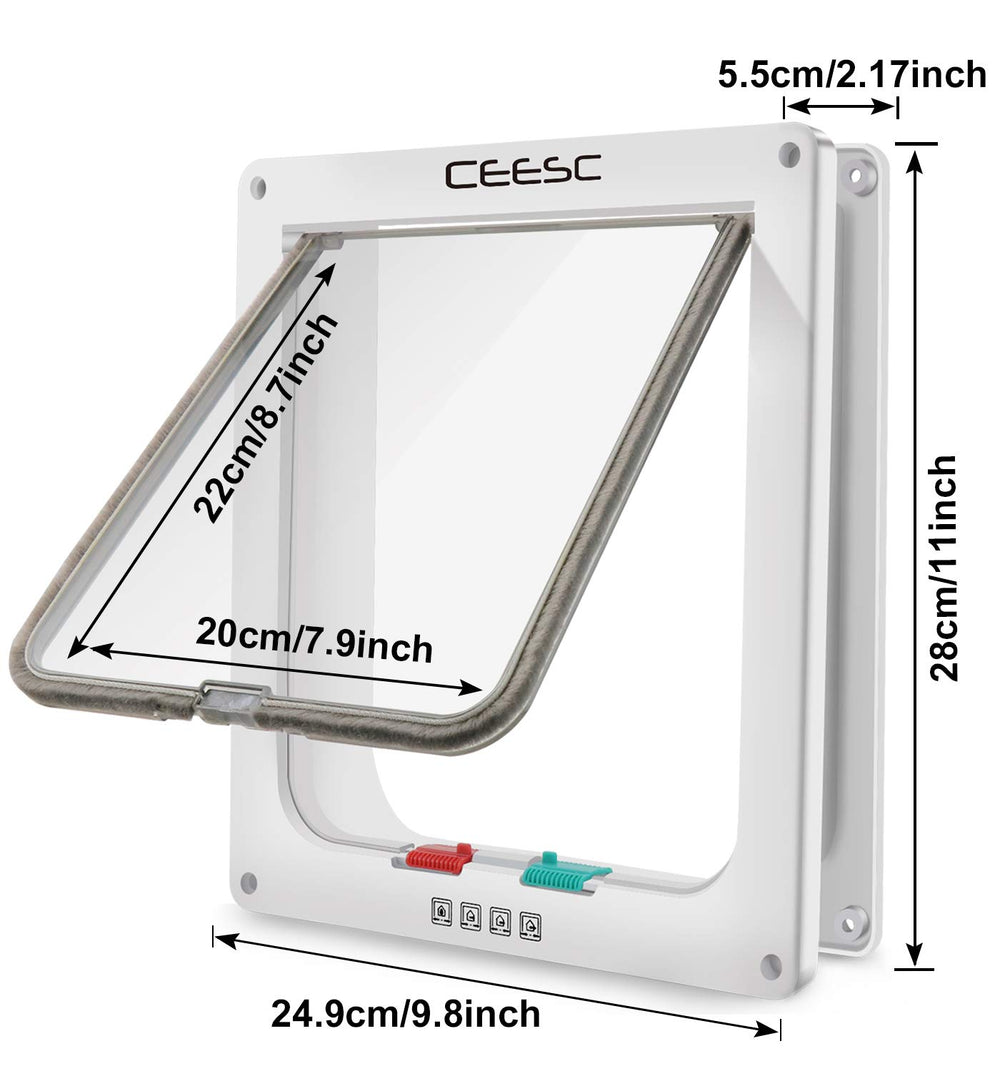 Porte CEESC Extra Large avec volet transparent pour meilleure visibilité et sécurité.