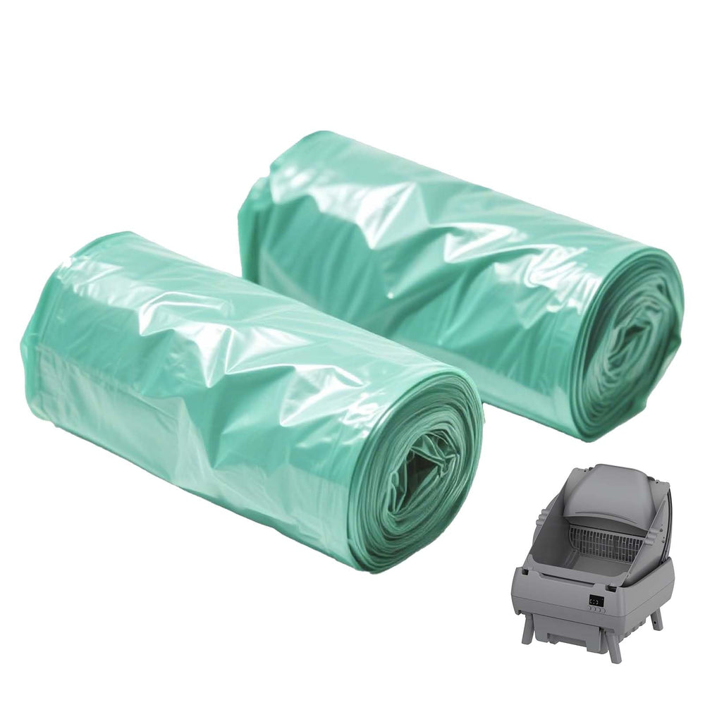 Rouleaux de sacs Cegimus pour bac litière 18 litres, pratiques et faciles à ranger.