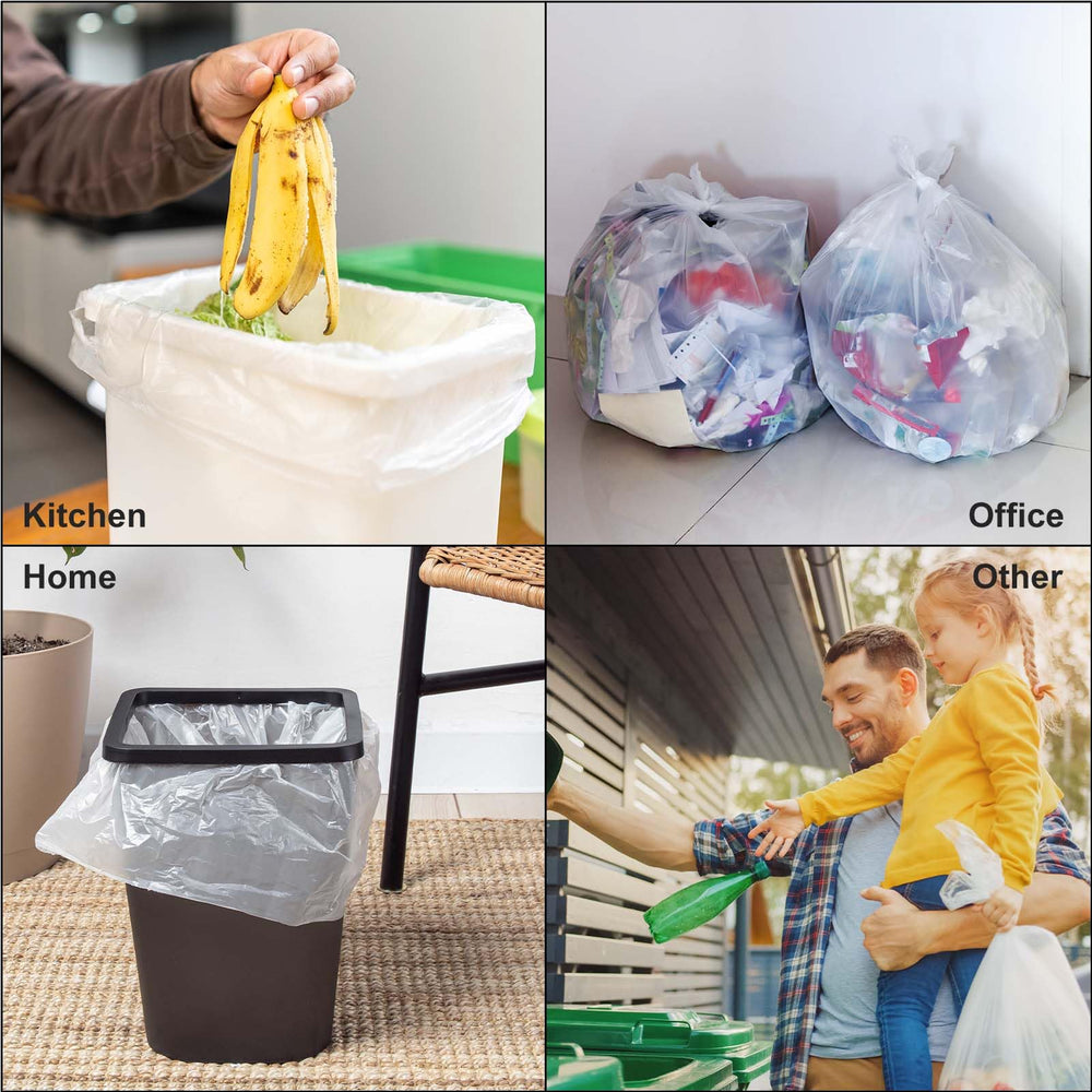 Utilisation polyvalente des sacs Cegimus dans cuisine, salon et bureau pour garder l’espace propre.