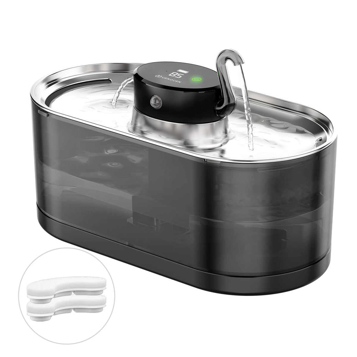 Fontaine CENGCEN sans fil pour chat, capacité 3,2 L, hydratation continue.