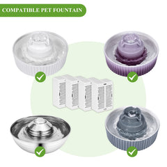 Ensemble Cepheus de 16 filtres carbone pour fontaine chat.