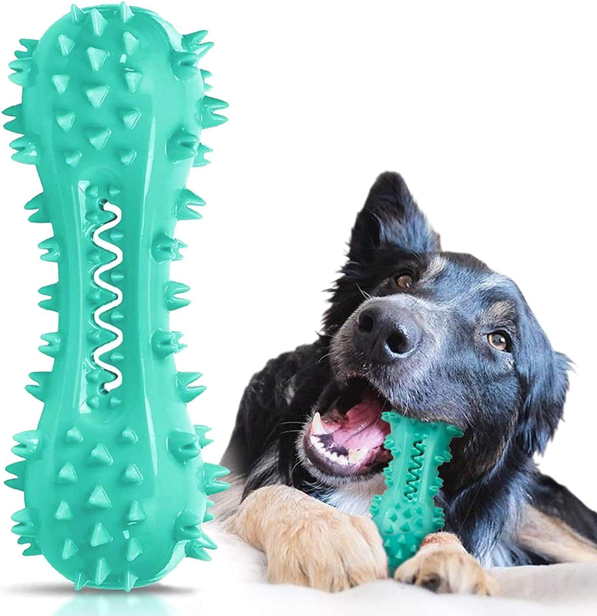 CERISURIO baton-dentaire-chien-bleu favorise le nettoyage des dents en jeu.