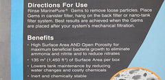 Gemmes CerMedia MarinePure en céramique inerte pour eau douce et mer.