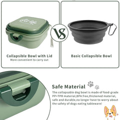 Bol d'eau pliable cermug pour chien – étanche pour éviter les éclaboussures.
