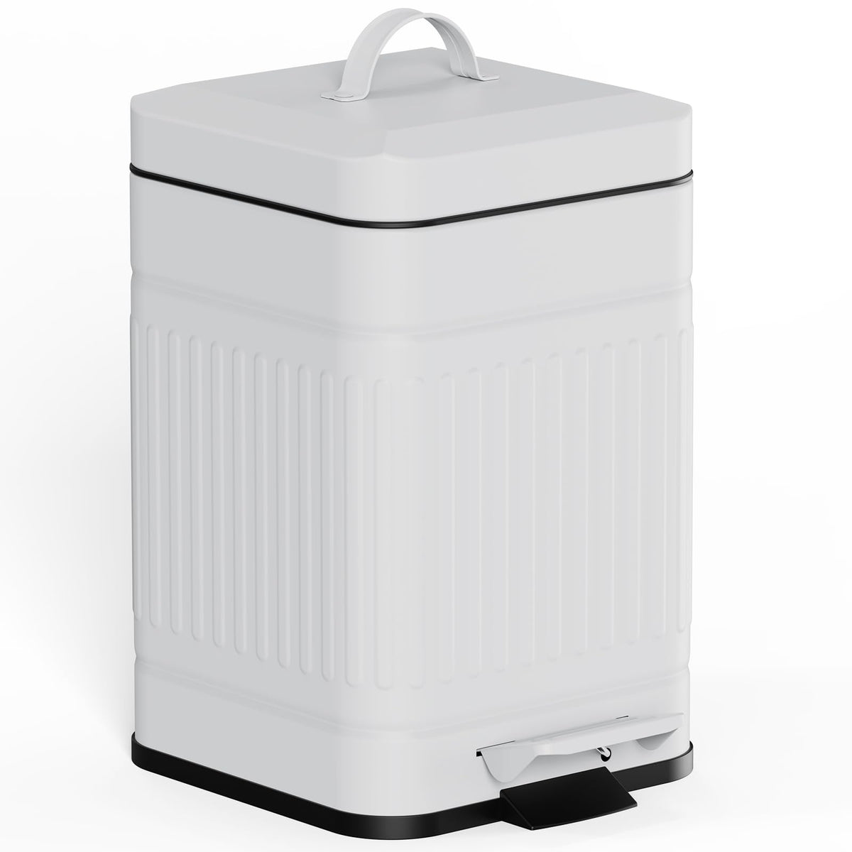 Poubelle rectangulaire CEROELDA 5L avec pédale pour usage pratique