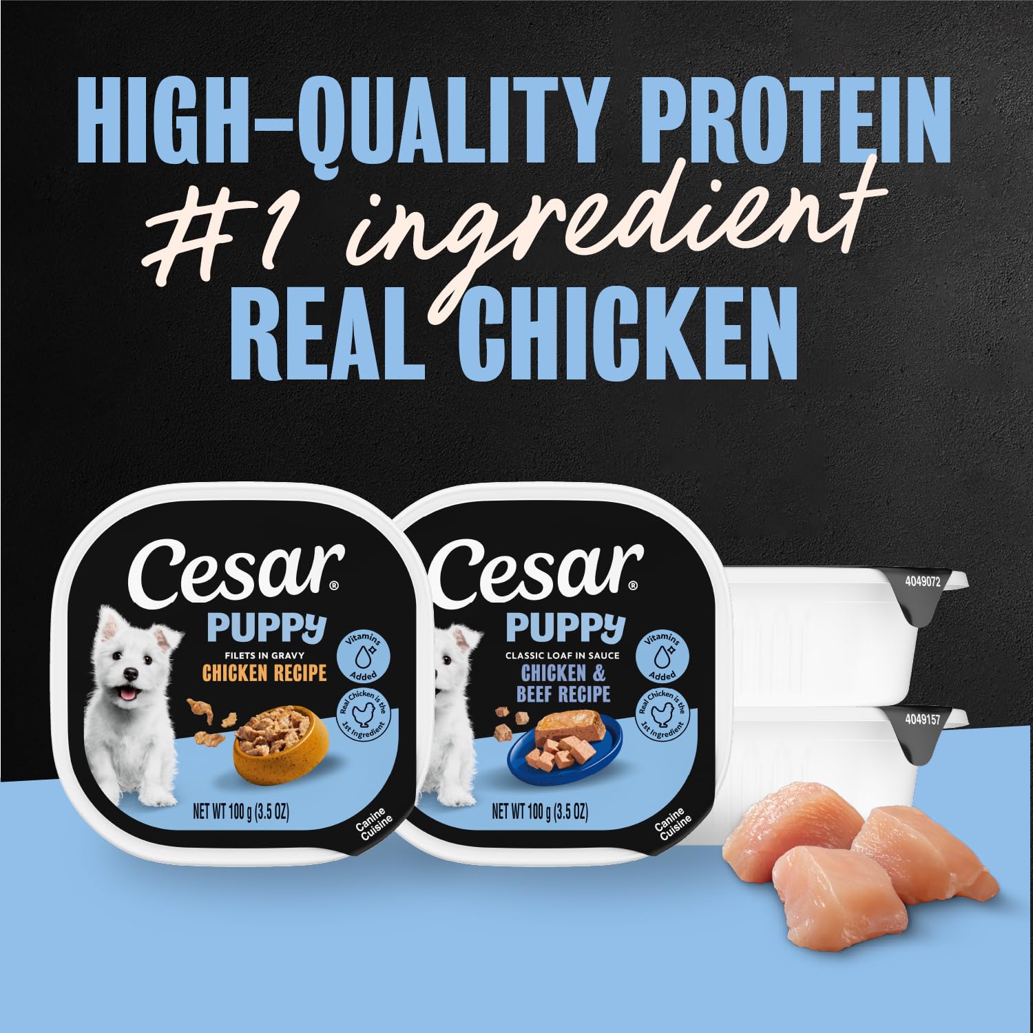 Cesar Chiot Filets en Gravy: morceaux savoureux prêts à servir