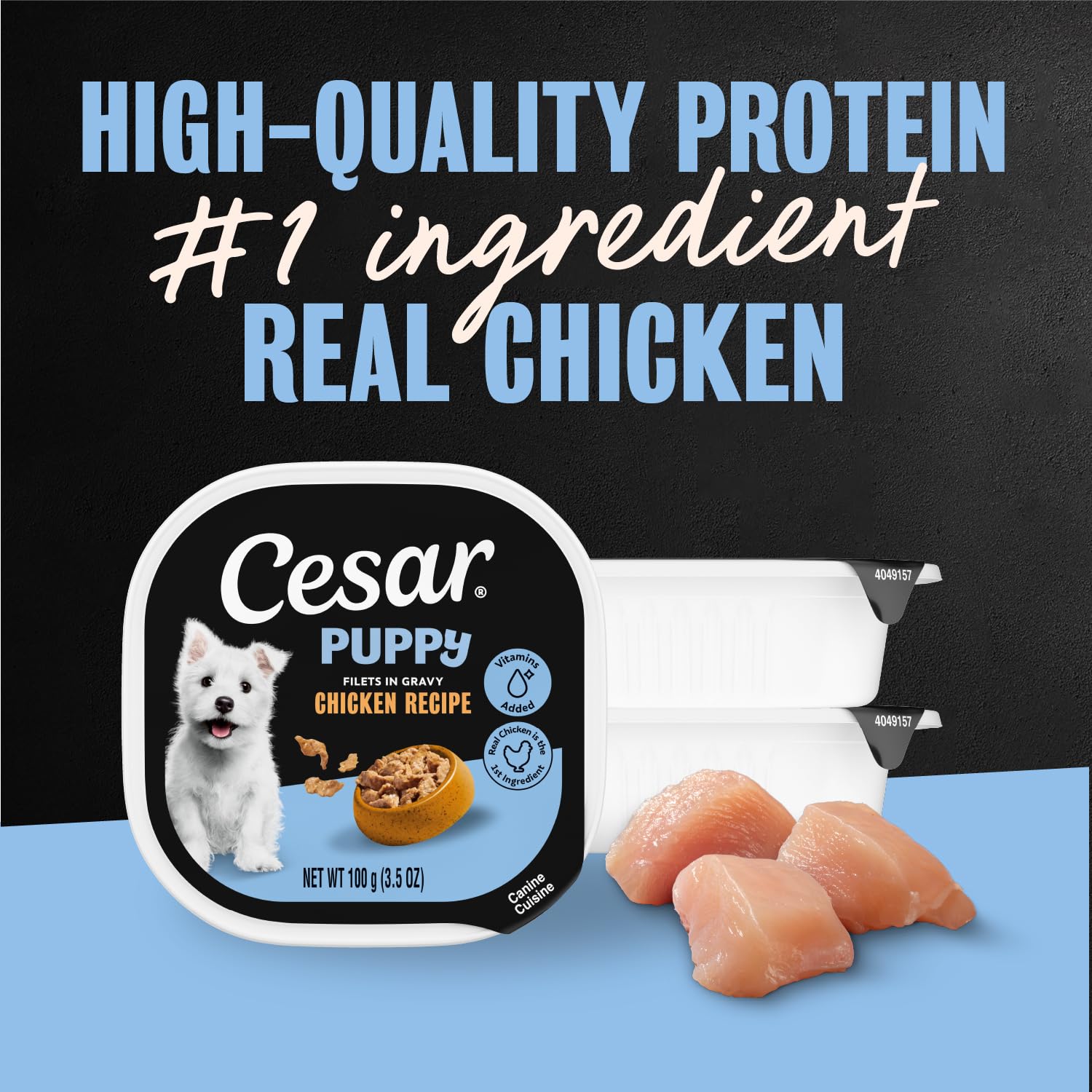 Cesar Chiots Filets en Gravy ingrédients naturels conformes AAFCO