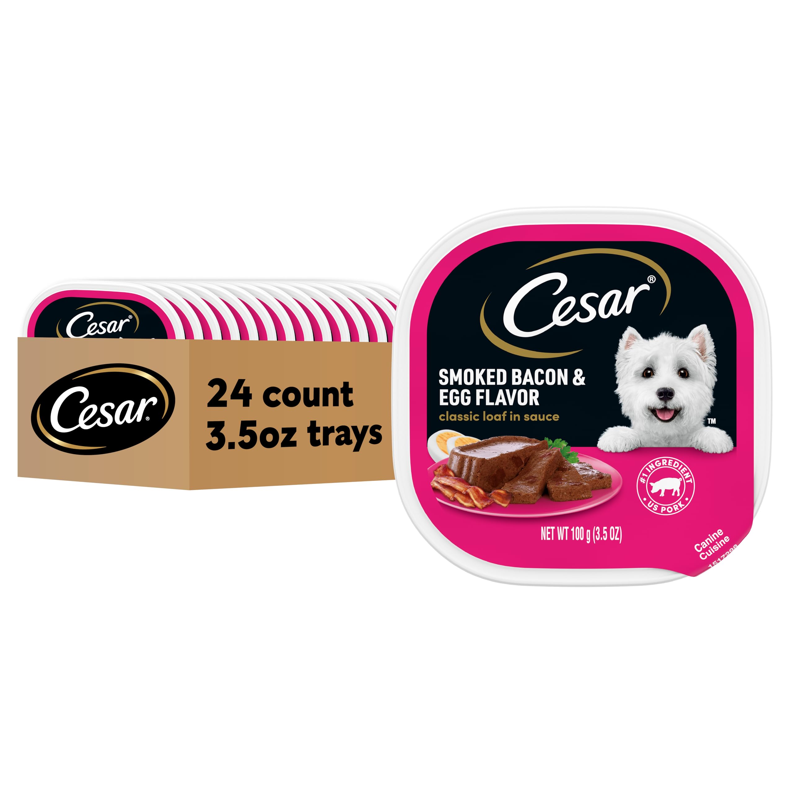 Cesar Classic Loaf en sauce dans barquettes faciles à ouvrir, repas pratique pour chien.