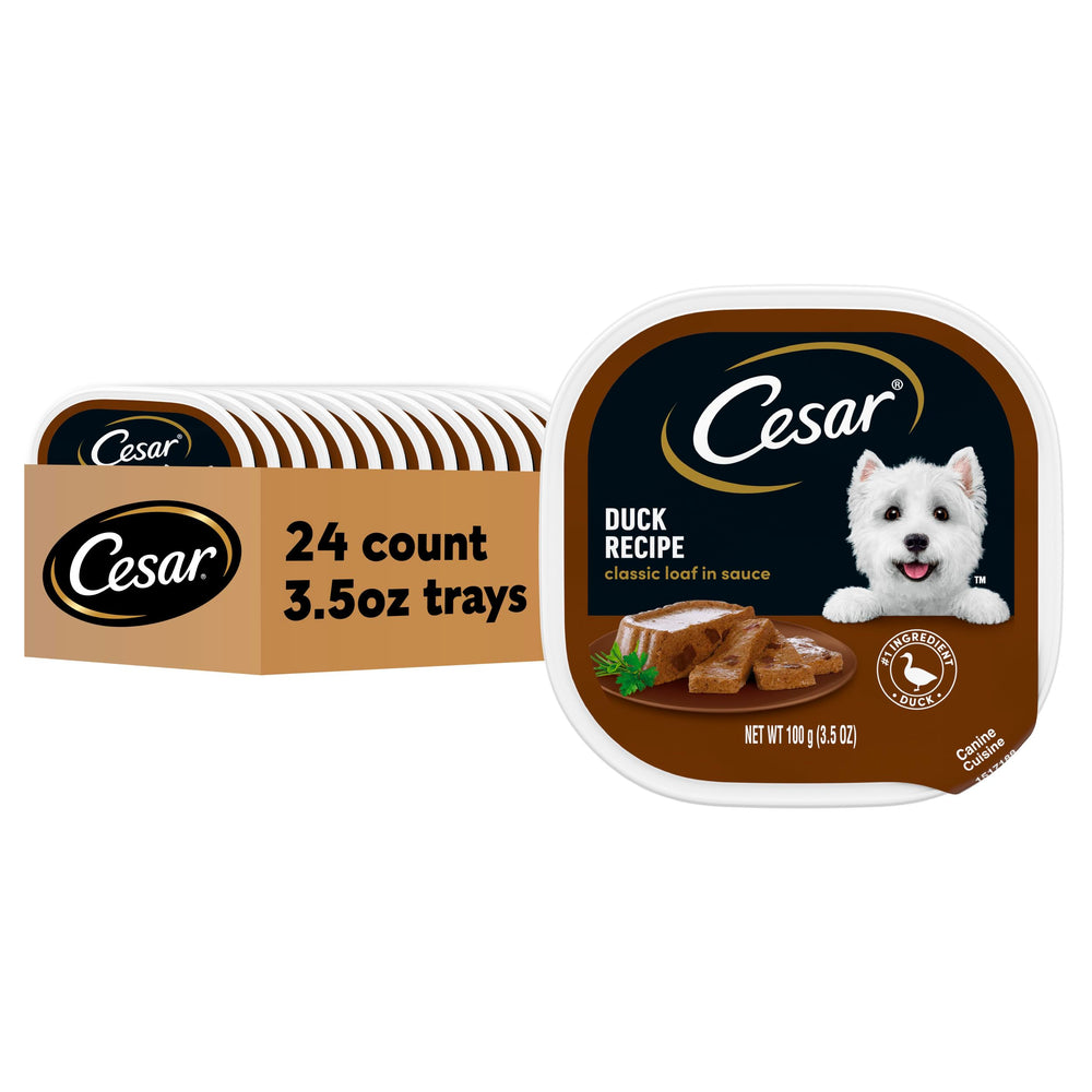 Cesar Classic Pâté Canard, emballage facile à ouvrir pour le service quotidien.