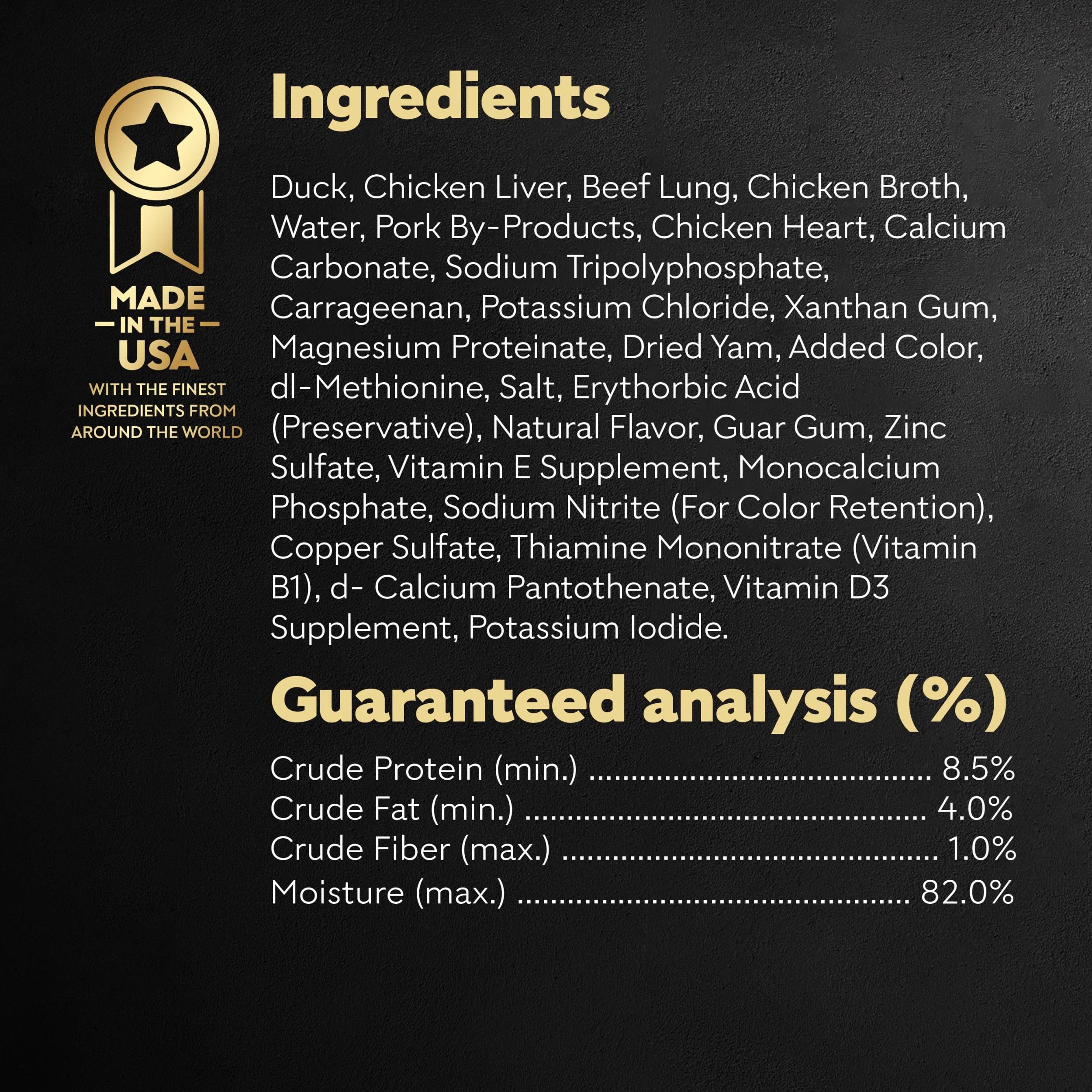Cesar Classic Pâté Canard, ingrédients simples et naturels pour un repas équilibré.