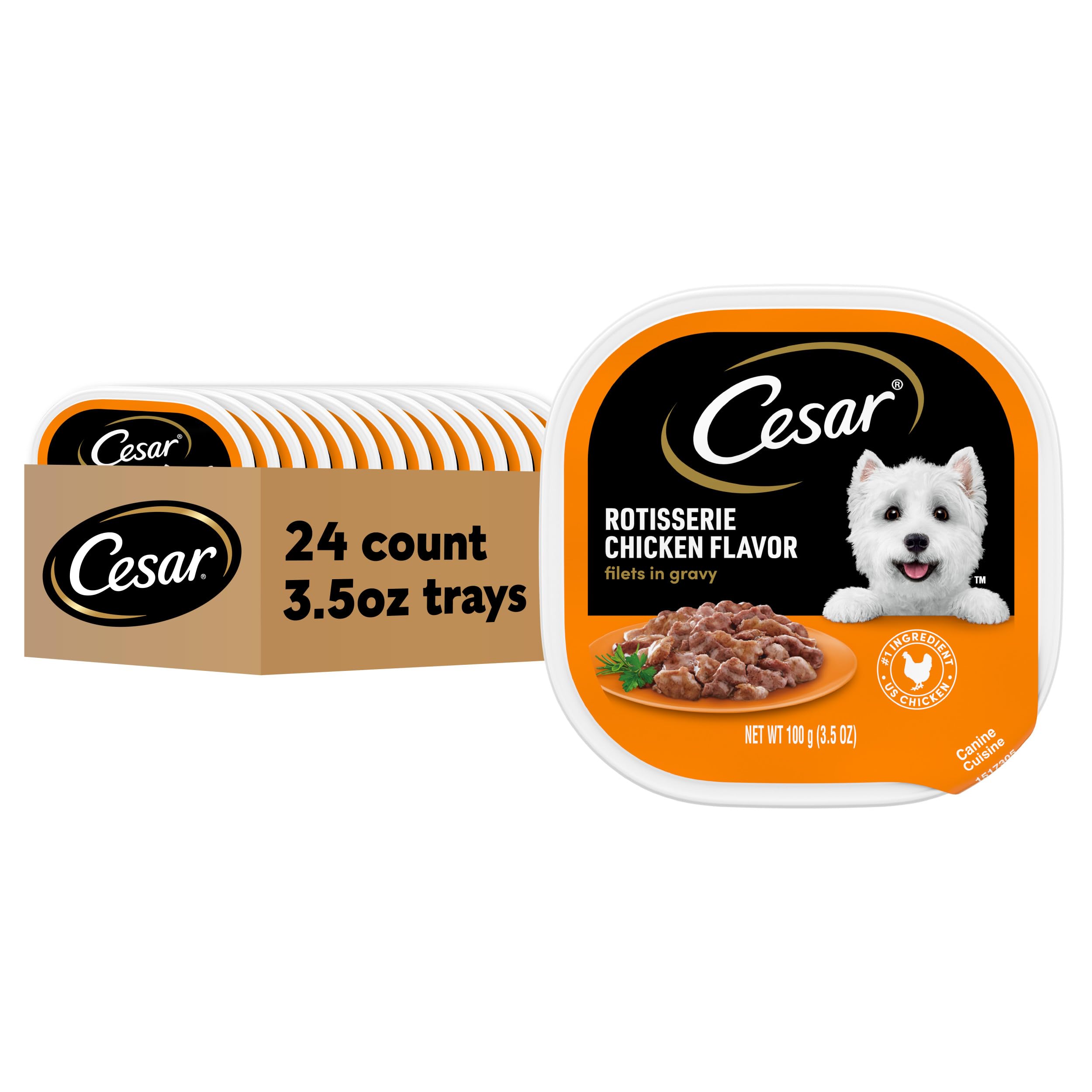Cesar Filets en Gravy au poulet rôti dans barquette pratique.