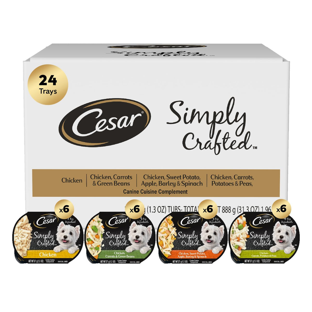 Cesar garniture poulet pour croquettes, savoureuse et facile à ajouter