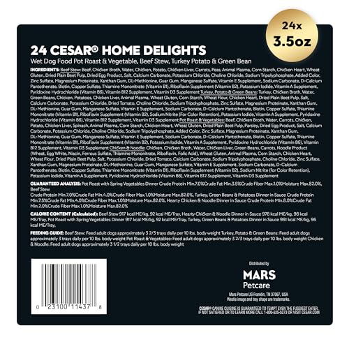 Cesar Home Delights Boeuf Stew avec légumes et pommes de terre, saveur réconfortante