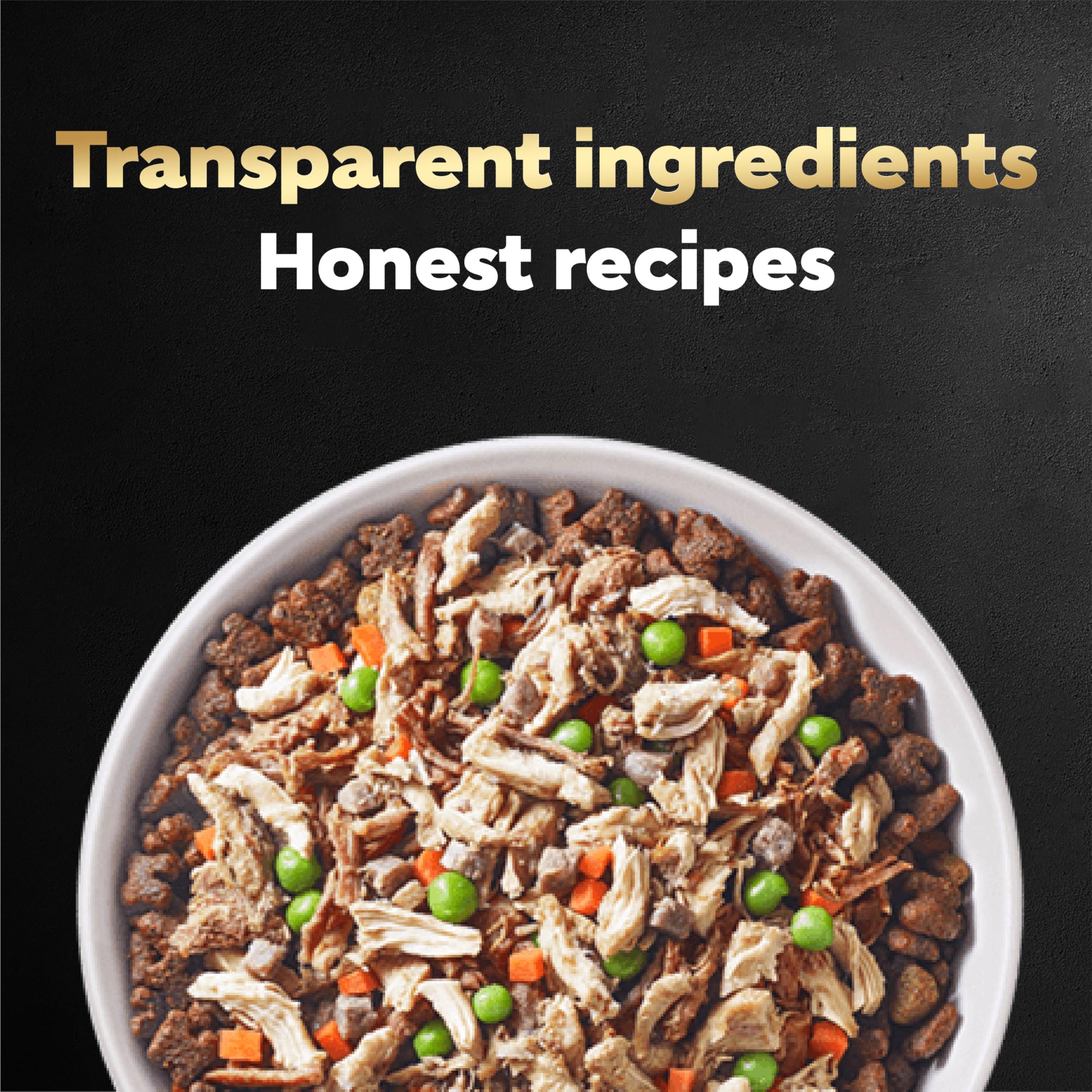 Ingrédients naturels Cesar poulet et légumes, sans arômes artificiels.