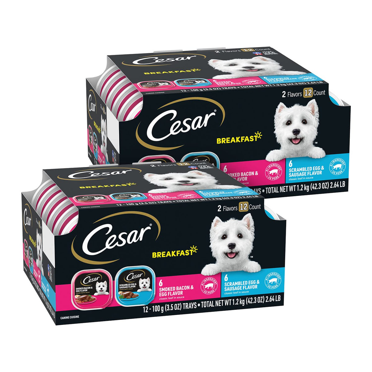 Cesar nourriture humide pour chien Classic Loaf en sauce, plateau pratique et facile à ouvrir