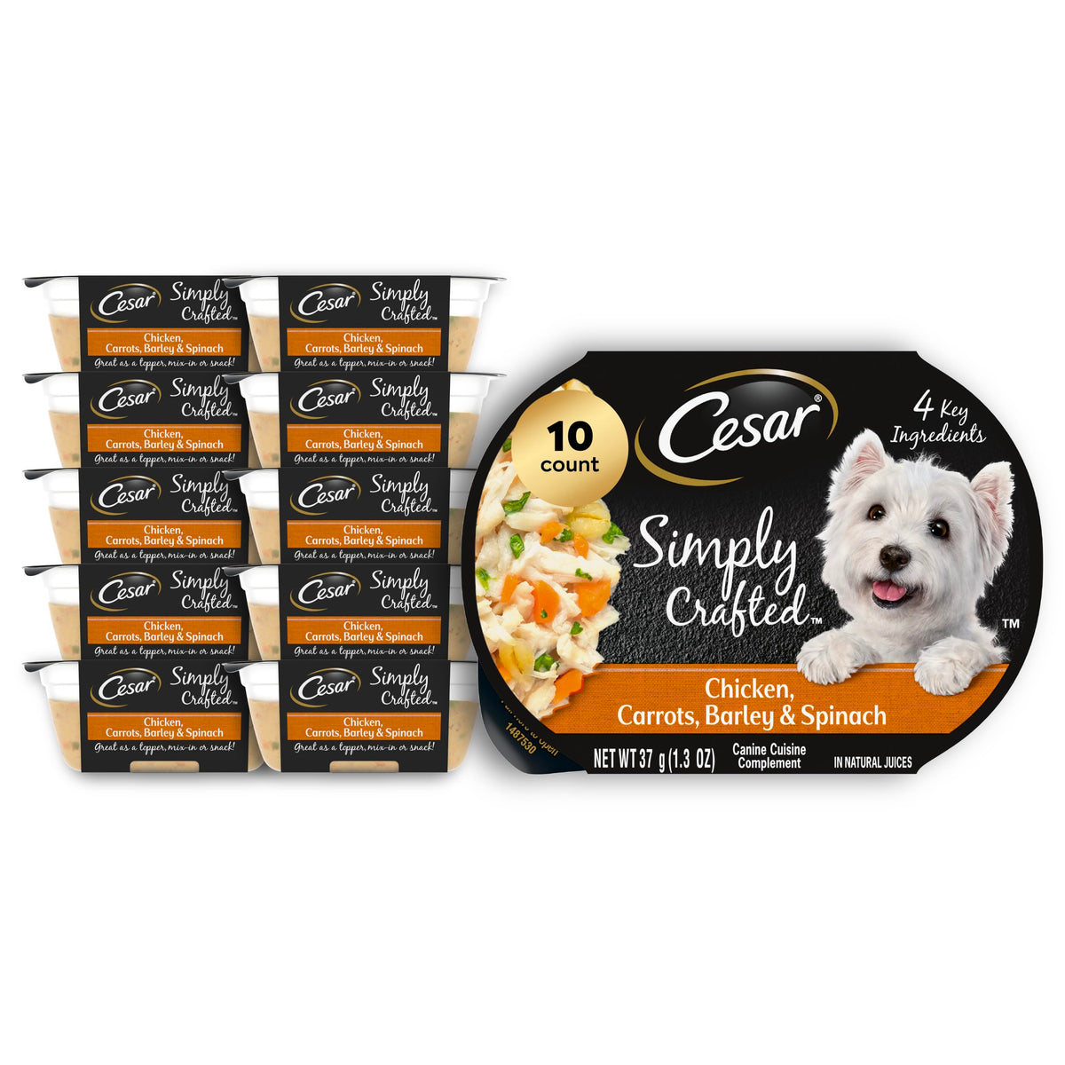 César – pots 1,3 oz, pratique pour nourrir quotidiennement votre chien.